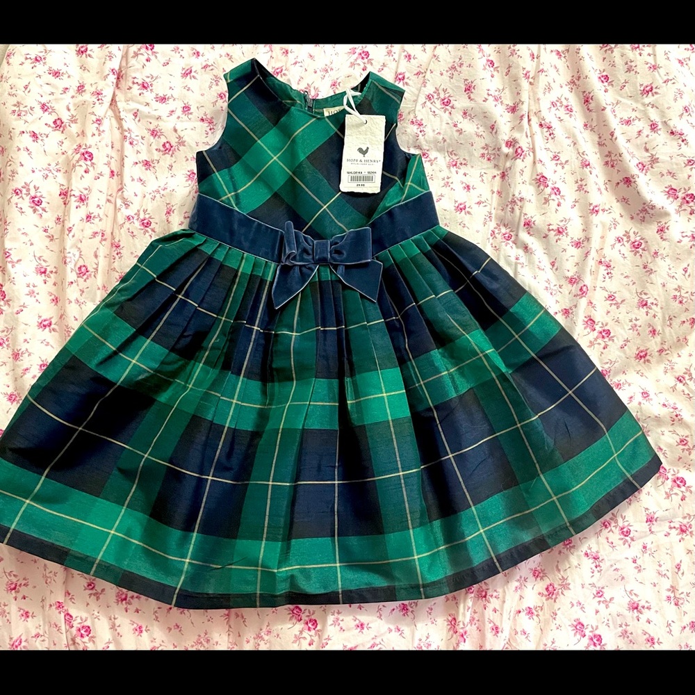 NWT hope and henry green and navy dress